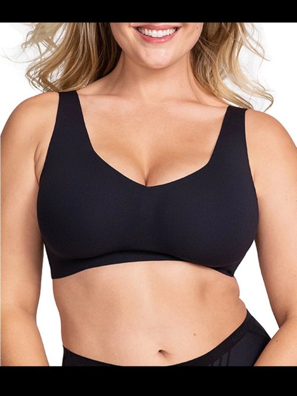 HONEYLOVE | 1X | V-Neck SoftForm Wireless Support Everyday Bra Bralette